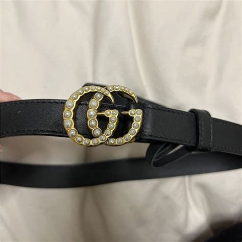 gucci pearl belt large|gucci pearl belt poshmark.